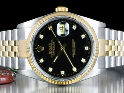 Rolex Datejust 36 Nero Jubilee 16233 Royal Black Onyx Diamanti 